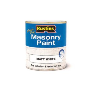 Rustins Quick Dry Masonry Paint Matt White 500ml