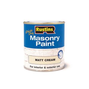 Rustins Quick Dry Masonry Paint Matt Cream 500ml