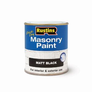 Rustins Quick Dry Masonry Paint Matt Black 500ml