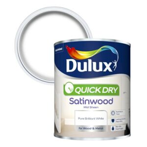 Dulux 750ml Quick Dry Satinwood Pure Brilliant White