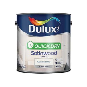 Dulux Quick Dry Satinwood 2.5L Pure Brilliant White