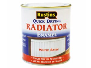 Rustins Quick Drying Radiator Enamel Satin White 250ml