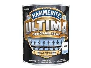 Hammerite Ultima Smooth Metal Paint White 750ml