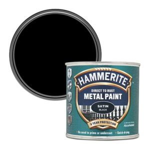 Hammerite Satin Finish Black 250ml
