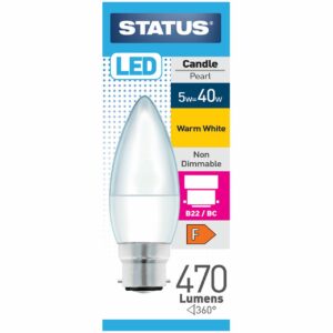 Candle LED 5.5W 470 Lumen Pearl Bayonet W. White