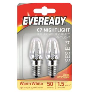 Eveready E14 Night Light Bulb 7W x 2