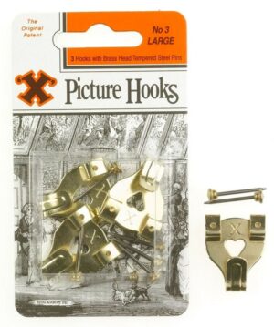 X No.3 Double Picture Hooks x 3