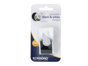 Polythene Thread Black & White 100m x 2