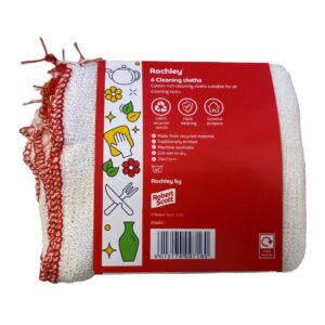 Rochley Bleached Dish Cloths Roll 6