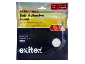 Exitex Extra Thick Self Adhesive Foam White 5m