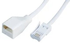 4 Way BT Plug to Socket, Telephone Extension Lead 10m