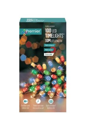 Premier 100 Battery Operated Time Lights Multi-Coloured