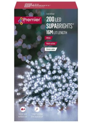 Premier 200 LED Supabrights White