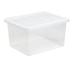 Wham Crystal Clear Box With Lid 37L