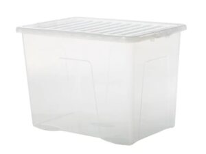 Wham Crystla Clear Box with Lid 80L