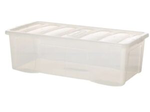 Wham Crystal Store Box with Lid Clear 62L