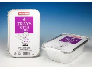 Caroline Foil Trays With Lids 30oz x4