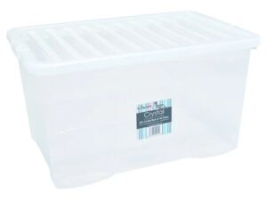 Wham Crystal Clear Box with Lid 60L