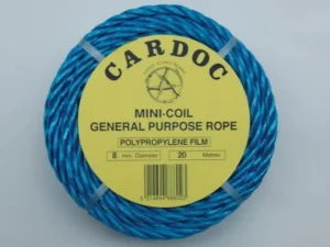 8mm x 20m Polypropylene Coil Blue Rope