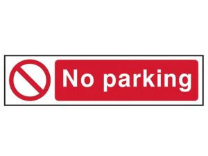 No Parking PVC Sign 200 x 50mm