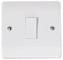 Intermediate Light Switch, 1 Gang, 10AX, White