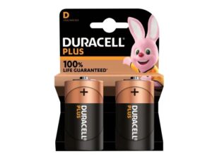 Duracell D Plus Power +100% Batteries (Pack 2)