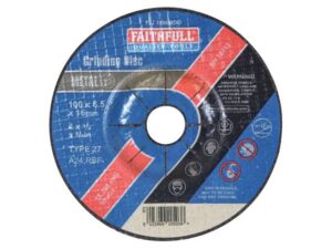 Faithfull 100 x 6.5 x 16mm Depressed Centre Metal Grinding Disc