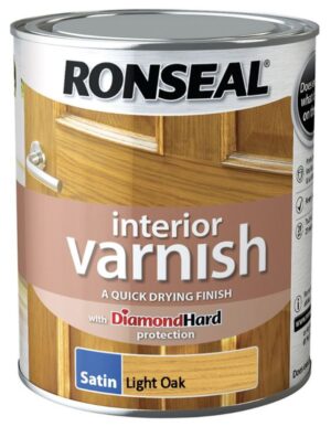 Ronseal Interior Varnish Satin Light Oak 750ml
