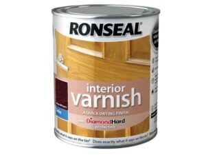 Ronseal Interior Varnish Satin Deep Mahogany 750ml