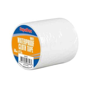 SupaDec White Waterproof Cloth Tape 48mm x 4.5m