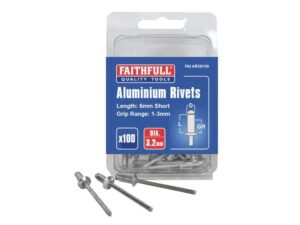 Faithfull Aluminium Rivets 3.2 x 6mm Short x 100