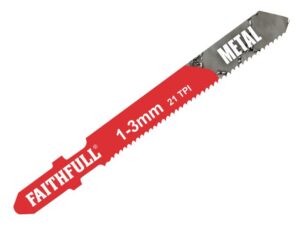 Faithfull HSS Metal Cutting Jigsaw Blades Pack of 5