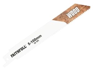 Faithfull Sabre Saw Blade Wood 150mm 10 TPI Pack of 5