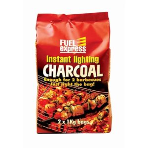 Fuel Express 2 x 1kg Instant-Light Lumpwood Charcoal