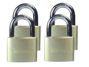 Defender Aluminium 40mm Padlock Quad Pack
