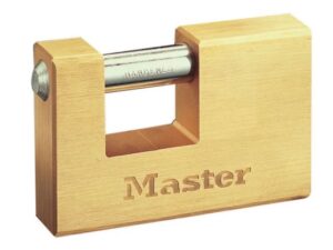 Master Rectangular 76mm Solid Brass Body Shutter Padlock
