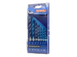 Faithfull Multi Construction Drill Set 7 Piece