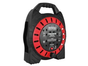 Faithfull Semi-Enclosed 4-Socket 10m Cable Reel