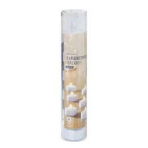 Premier Flickering LED Tealights x6