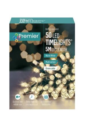 Premier 50 Battery Operated Time Lights Warm White