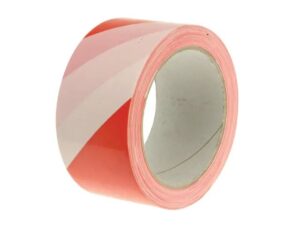 Faithfull Self-Adhesive Hazard Tape Red/White 50mm x 33m