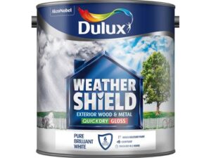 Dulux Weathershield Quick Dry Gloss Pure Brilliant White 2.5L