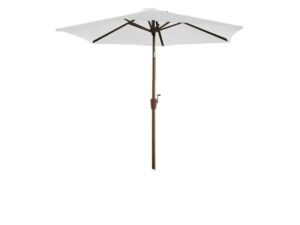 Ivory Wood Effect Parasol + Crank & Tilt 2.25m