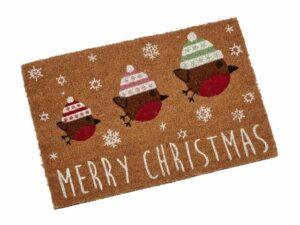 Robin Festive Coir Door Mat 40 x 60cm