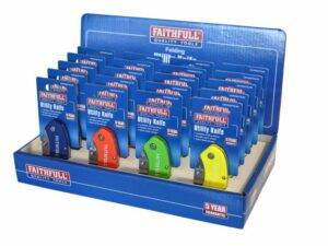 Faithfull Hi-Vis Folding Utility Knife
