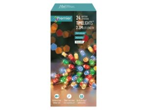 Premier 24 Batter Operated Time Lights Multi-Coloured