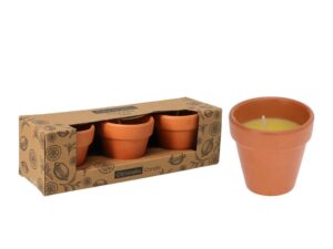 Citronella Candle Pots x 3
