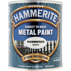 Hammerite Direct To Metal Hammered White 750ml