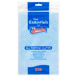 Spontex Essentials All Purpose Cloths Pack 10