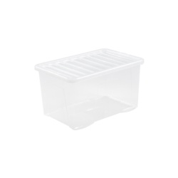 Wham Crystal Clear Box with Lid 60L